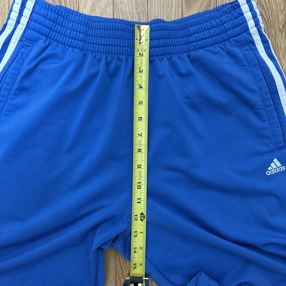 Vintage Vintage Blue Adidas Side-Snap Track Pants With White Three Stripe Design - Picture 8 of 9